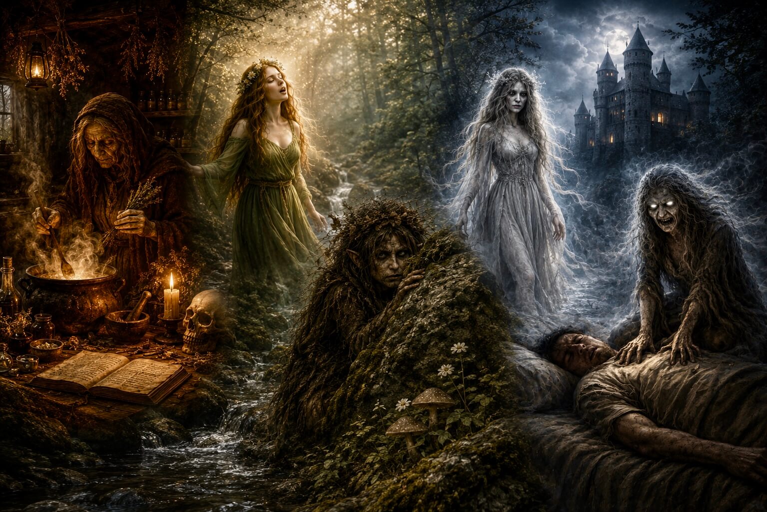 Cinque creature femminile del folklore piemontese